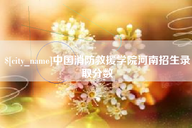 扶余中国消防救援学院河南招生录取分数