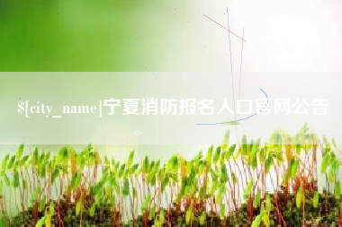 扶余宁夏消防报名入口官网公告