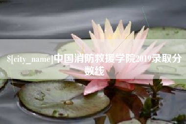 扶余中国消防救援学院2019录取分数线