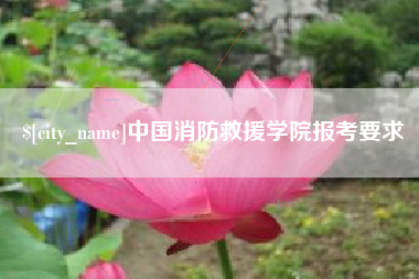 扶余中国消防救援学院报考要求