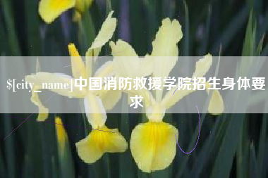 扶余中国消防救援学院招生身体要求