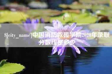 扶余中国消防救援学院2020年录取分数线是多少