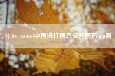扶余中国执行信息公开网有app吗