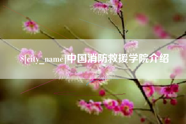 扶余中国消防救援学院介绍