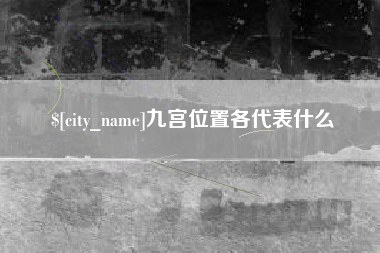 扶余九宫位置各代表什么