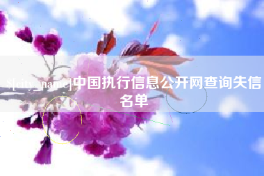 扶余中国执行信息公开网查询失信名单