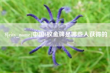 扶余中国6枚金牌是哪些人获得的