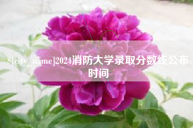 扶余2024消防大学录取分数线公布时间
