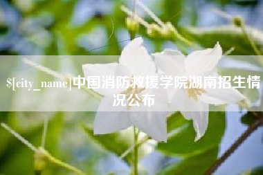 扶余中国消防救援学院湖南招生情况公布