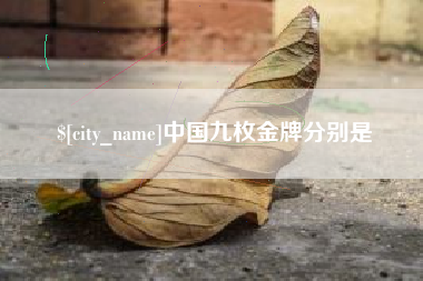 扶余中国九枚金牌分别是