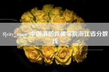 扶余中国消防救援学院浙江省分数线