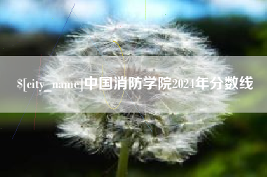 扶余中国消防学院2024年分数线
