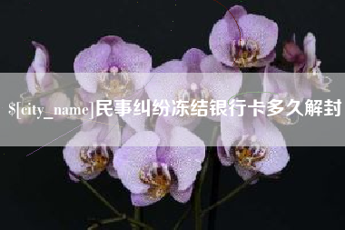 扶余民事纠纷冻结银行卡多久解封