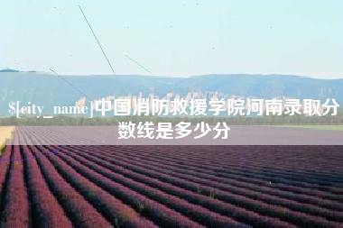 扶余中国消防救援学院河南录取分数线是多少分
