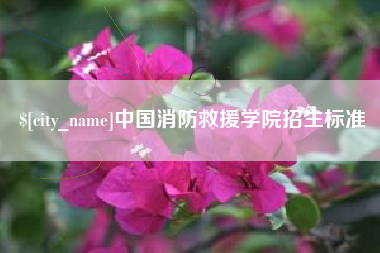 扶余中国消防救援学院招生标准