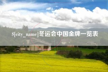 扶余冬运会中国金牌一览表