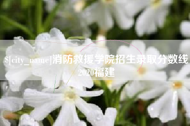 扶余消防救援学院招生录取分数线2020福建